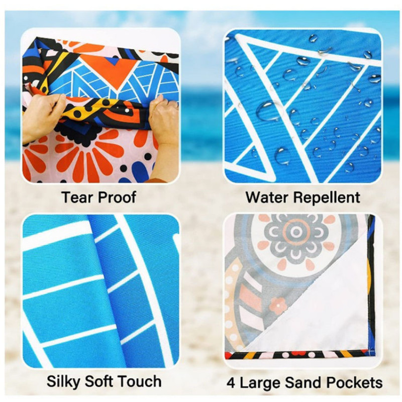 140*200cm neilona kabatas piknika paklājiņš ūdensnecaurlaidīgs pludmales paklājiņš kempinga piknika sega Pārnēsājams saliekams āra mini piknika paklājs