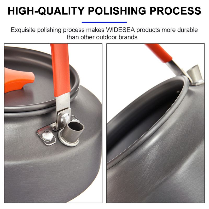 Widesea 1,1L 2L1,5L Kämpingu veekeetja Õues Kohvikeetja Lauanõud Piknikukomplekt Varustus Varustus Nõud Turismikööginõud