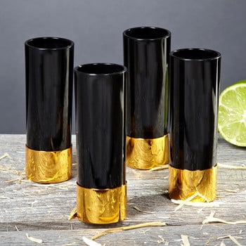 Christmas 12 Gauge Shotgun Shell Shot Glasses Σετ 4 Funny Gun Hunting Shooting Outdoor\'s Day Dad Novelty Drinking