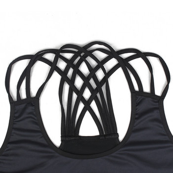 Γυναικείο αθλητικό γιλέκο 3D εκτύπωσης χωρίς μανίκια γιόγκα τρέξιμο Φορέστε πουκάμισο Ρούχα για κορίτσια Γυμναστήριο Μπλούζα μπλούζα χιαστί 03