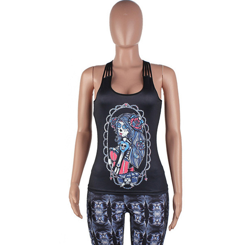 Ženski sportski prsluk 3D print bez rukava Odjeća za jogu za trčanje Košulja za fitness Odjeća za djevojčice Majica za teretanu Majica bez rukava Odjevna kombinacija za bluzu na remen 03