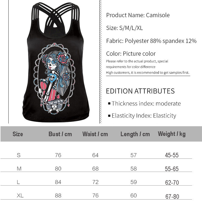 Ženski sportski prsluk 3D print bez rukava Odjeća za jogu za trčanje Košulja za fitness Odjeća za djevojčice Majica za teretanu Majica bez rukava Odjevna kombinacija za bluzu na remen 03