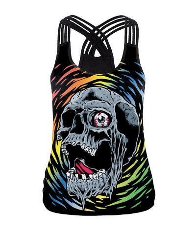 Γυναικείο Αθλητικό Γιλέκο Απόκριες Αμάνικο Γιόγκα Τρέξιμο Γυμναστήριο Φορέστε Πουκάμισο Ρούχα για Κορίτσι Γυμναστήριο Μπλούζα Μπλούζα χιαστί 4