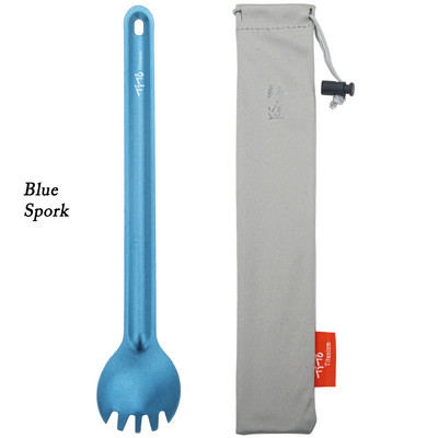 TiTo Titanium Spork Longhandle Πιρούνι κουταλιού εξωτερικού χώρου Portabale Flatware Πιρούνι για κάμπινγκ αθλητικό κουτάλι από τιτάνιο
