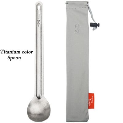TiTo Titanium Spork Longhandle Πιρούνι κουταλιού εξωτερικού χώρου Portabale Flatware Πιρούνι για κάμπινγκ αθλητικό κουτάλι από τιτάνιο