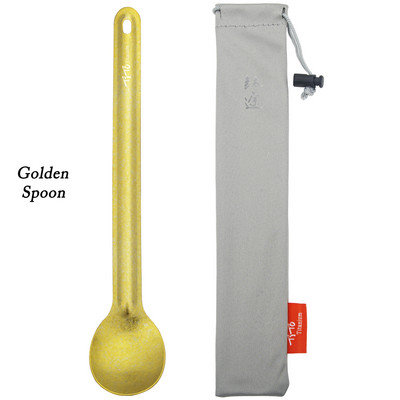 TiTo Titanium Spork Longhandle Πιρούνι κουταλιού εξωτερικού χώρου Portabale Flatware Πιρούνι για κάμπινγκ αθλητικό κουτάλι από τιτάνιο