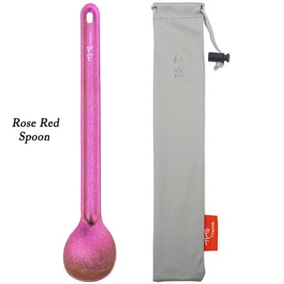 TiTo Titanium Spork Longhandle Πιρούνι κουταλιού εξωτερικού χώρου Portabale Flatware Πιρούνι για κάμπινγκ αθλητικό κουτάλι από τιτάνιο