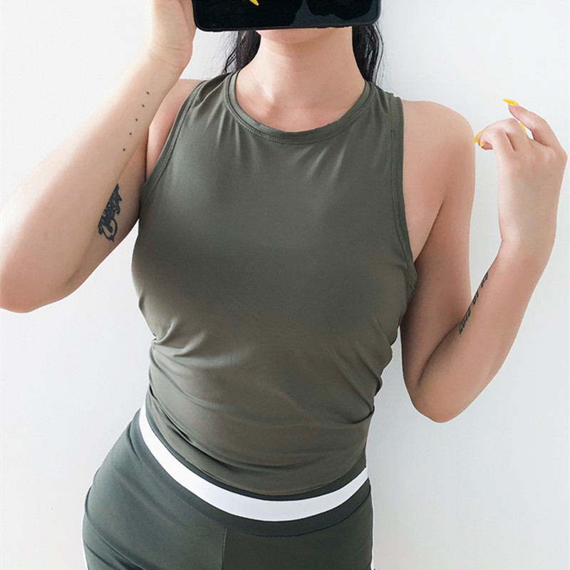 Mermaid Curve Gym Sport Női Ujjatlan Futó Felsők Szexi Back Bandage Fitness Laza sportmellény Gyorsan száradó akvárium