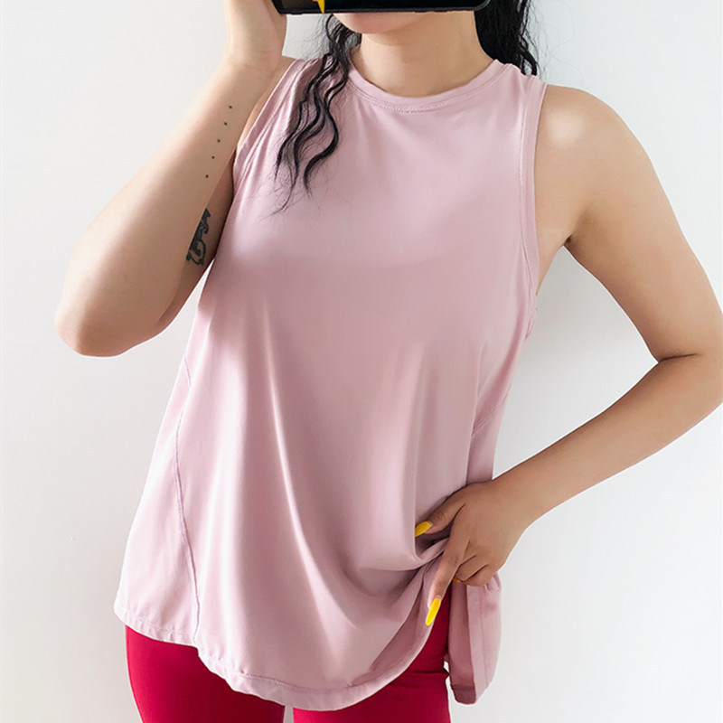 Mermaid Curve Gym Sport Női Ujjatlan Futó Felsők Szexi Back Bandage Fitness Laza sportmellény Gyorsan száradó akvárium