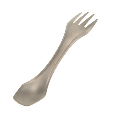 2-ΣΕ-1 Spork Titanium Spoon Piknic Ταξιδιωτικό Κάμπινγκ Επιτραπέζια σκεύη Σπόρκ Υπερελαφρύ Παιδικό Πικ-νικ Εξοπλισμός Πεζοπορίας