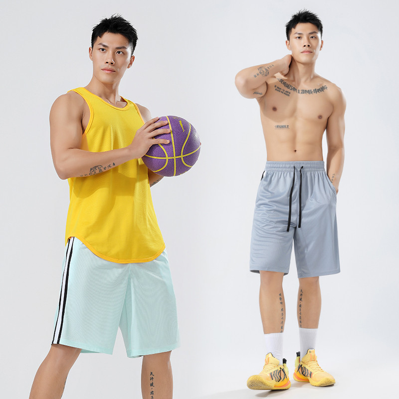 Vasaras Basketbola Šorti Vīrieši Velosipēds Fitness Pludmales Treniņš Treniņtērps Tīkls Elpojošs Treniņšorti Sporta Apakšbikses