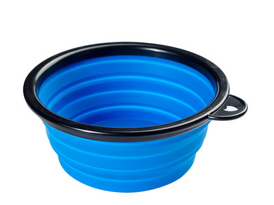 450 ml salokāms silikona lolojumdzīvnieku bļoda pārnēsājams kucēnu barības trauks, saliekams padevējs āra kempinga suņu piederumiem