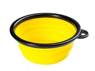 450 ml salokāms silikona lolojumdzīvnieku bļoda pārnēsājams kucēnu barības trauks, saliekams padevējs āra kempinga suņu piederumiem