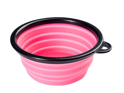 450 ml salokāms silikona lolojumdzīvnieku bļoda pārnēsājams kucēnu barības trauks, saliekams padevējs āra kempinga suņu piederumiem