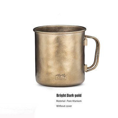 TiTo titāna kauss īpaši viegls pārnēsājams stiepšanās rokturis, viena slāņa krūze, pārgājienu aprīkojums, piknika āra kempinga trauki