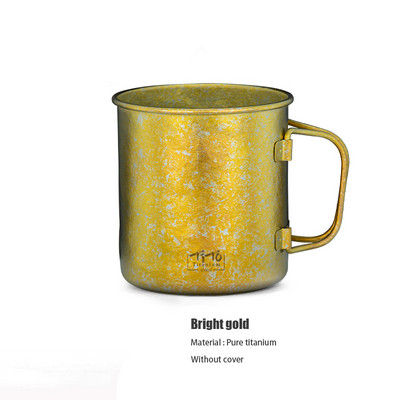 TiTo titāna kauss īpaši viegls pārnēsājams stiepšanās rokturis, viena slāņa krūze, pārgājienu aprīkojums, piknika āra kempinga trauki