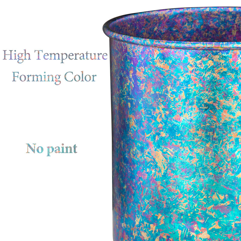 TiTo titāna kauss īpaši viegls pārnēsājams stiepšanās rokturis, viena slāņa krūze, pārgājienu aprīkojums, piknika āra kempinga trauki