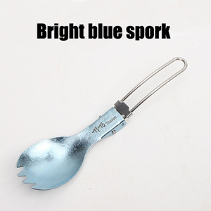 TiTo Tito összecsukható Spork hordozható kültéri kemping evőeszközök utazási evőeszközök piknik túravilla kanál csak 15g