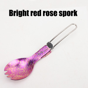 TiTo Tito összecsukható Spork hordozható kültéri kemping evőeszközök utazási evőeszközök piknik túravilla kanál csak 15g