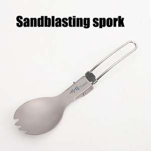 TiTo Tito összecsukható Spork hordozható kültéri kemping evőeszközök utazási evőeszközök piknik túravilla kanál csak 15g