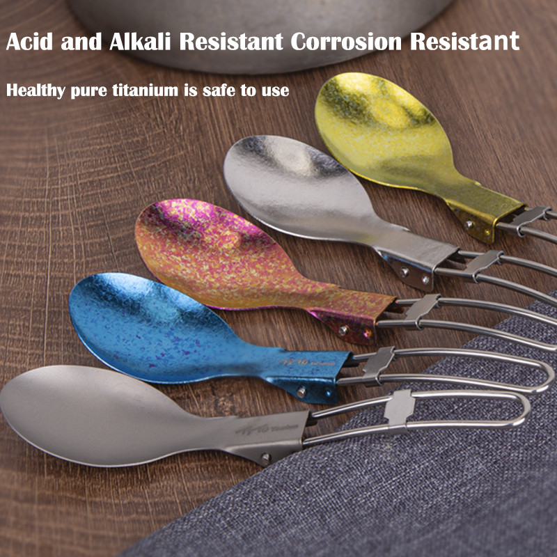 TiTo Tito összecsukható Spork hordozható kültéri kemping evőeszközök utazási evőeszközök piknik túravilla kanál csak 15g