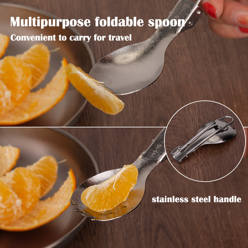 TiTo Tito összecsukható Spork hordozható kültéri kemping evőeszközök utazási evőeszközök piknik túravilla kanál csak 15g