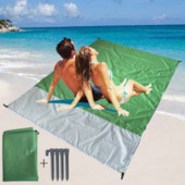2x1,4 m ūdensnecaurlaidīga pludmales sega Saliekams kempinga matracis Pārnēsājams viegls paklājiņš āra piknika paklājiņš smilšu pludmales paklājiņš