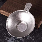 Pārnēsājams titāna tējas sietiņš, kafijas tējas filtrs, atkārtoti lietojams, daudzpusīgs veselīgs titāna sieta krūze dzērienu trauki āra kempinga virtuve