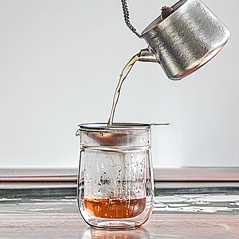 Pārnēsājams titāna tējas sietiņš, kafijas tējas filtrs, atkārtoti lietojams, daudzpusīgs veselīgs titāna sieta krūze dzērienu trauki āra kempinga virtuve