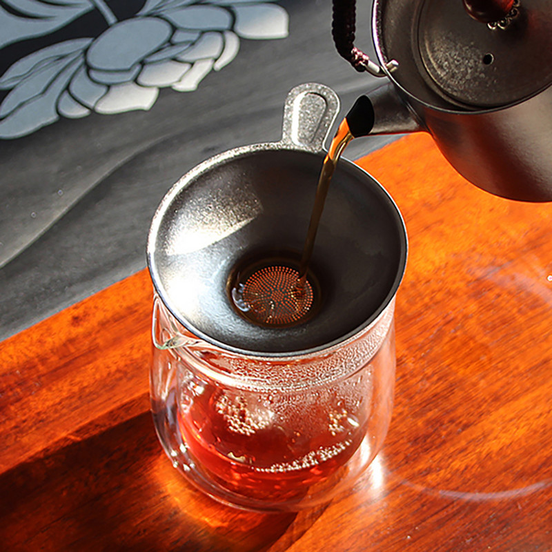 Pārnēsājams titāna tējas sietiņš, kafijas tējas filtrs, atkārtoti lietojams, daudzpusīgs veselīgs titāna sieta krūze dzērienu trauki āra kempinga virtuve