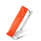 Lixada titán hosszú nyelű kanál csiszolt tál kültéri hordozható vacsorakanál evőeszköz kemping hátizsákos piknik étkészlet