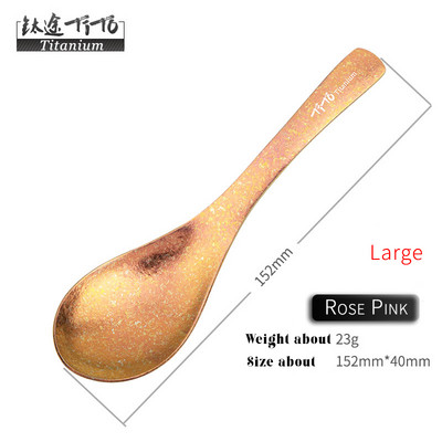 TiTo metāla tīra titāna zupas karotes rīsu kauss mājsaimniecības galda piederumiem āra kempingā ar auduma maisiņu