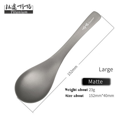 TiTo metāla tīra titāna zupas karotes rīsu kauss mājsaimniecības galda piederumiem āra kempingā ar auduma maisiņu