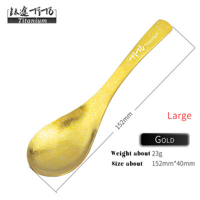 TiTo metāla tīra titāna zupas karotes rīsu kauss mājsaimniecības galda piederumiem āra kempingā ar auduma maisiņu