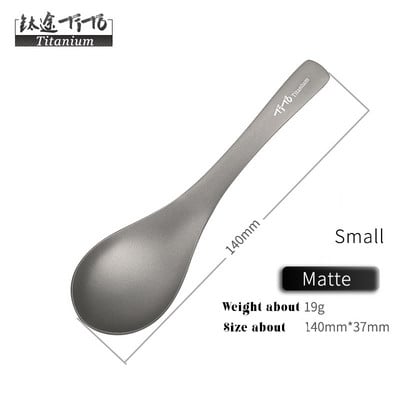 TiTo metāla tīra titāna zupas karotes rīsu kauss mājsaimniecības galda piederumiem āra kempingā ar auduma maisiņu