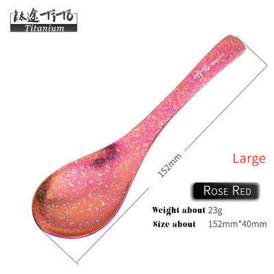 TiTo metāla tīra titāna zupas karotes rīsu kauss mājsaimniecības galda piederumiem āra kempingā ar auduma maisiņu