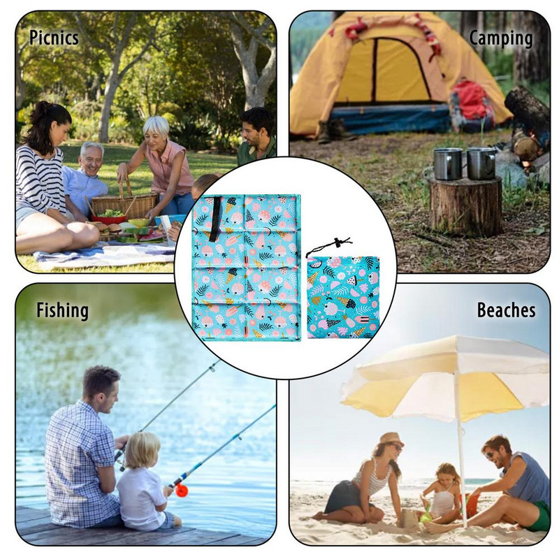 Pārnēsājams salokāms sēdekļa spilvens Mitruma izturīgs sēdekļa spilventiņš 20% atlaide spilvens siltumizolējoši sēdekļu spilventiņi Beach Pad āra kempings