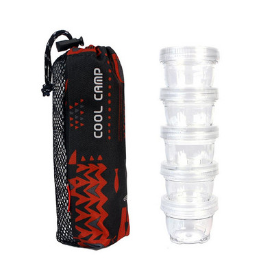 5gab Caurspīdīga garšvielu kastīte Pārnēsājamas garšvielu burkas komplekts Garšvielu podi uzglabāšanas konteiners Kempinga garšvielu uzglabāšanas kaste ar maisiņu