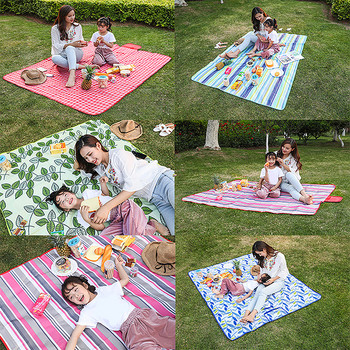 200*200 cm-es hordozható piknik grillszőnyeg kemping szőnyeg kültéri nedvességálló szőnyeg Strandszőnyeg sátor földszinti szőnyeg alvótakaró