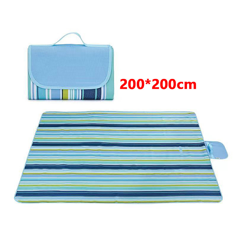 200*200 cm-es hordozható piknik grillszőnyeg kemping szőnyeg kültéri nedvességálló szőnyeg Strandszőnyeg sátor földszinti szőnyeg alvótakaró