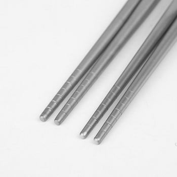 2021 New Pure Titanium Chopsticks Hollow Chopsticks Υπαίθρια επιτραπέζια σκεύη Camping Chopsticks Εξοπλισμός κάμπινγκ για πεζοπορία