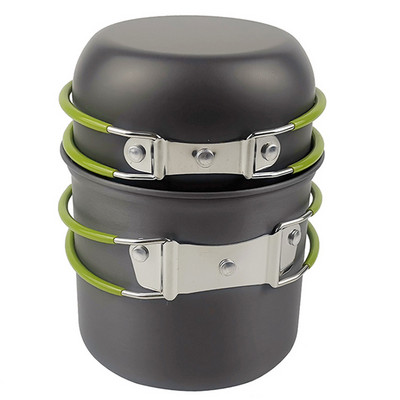 Kempingfelszerelés Edénykészlet Szabadtéri Túrázás Piknik Főzés Utazási étkészlet Fazék készlet Serpenyő Kanál Villa Kés