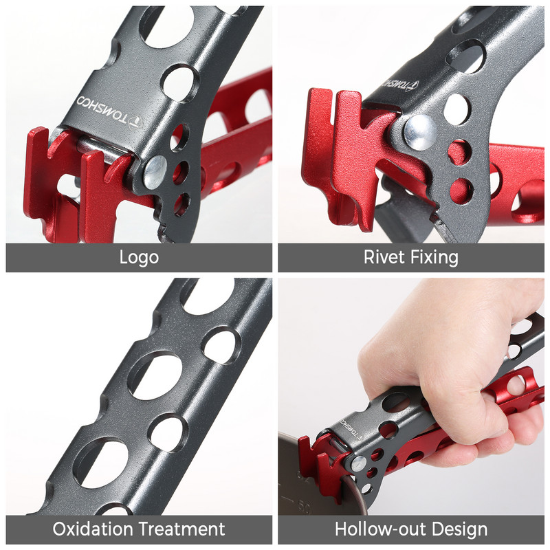 TOMSHOO alumínium edényemelő kempingedény-fogantyú kültéri edénytartó