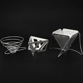 Āra nerūsējošā tērauda kafijas filtru turētājs Atkārtoti lietojami kafijas filtri Pilinātāji Kafijas grozi Kempinga piknika trauki