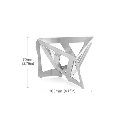 Āra nerūsējošā tērauda kafijas filtru turētājs Atkārtoti lietojami kafijas filtri Pilinātāji Kafijas grozi Kempinga piknika trauki