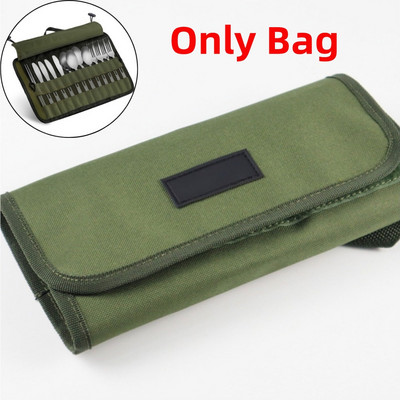 Galda piederumu soma Pārnēsājama kempinga virtuve Ēdienu gatavošanas piederumu komplekts Virtuves piederumu komplekts Uzglabāšanas soma Virtuves ierīces tikai grila ballītēm Soma