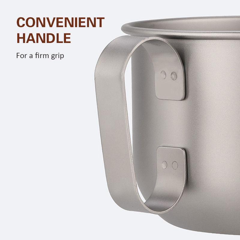 TOMSHOO Titanium Cup āra krūze ar vāku Kafijas tase mugursoma Pārgājieni Kempings Galda piederumi Ceļošana