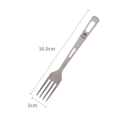 1db hordozható ultrakönnyű tiszta titán kanál villa kés kültéri étkészlet kemping piknikhez utazó evőeszközök konyhai eszköz