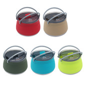 Āra salokāma silikona tējkanna Pārnēsājams mini ūdens katls ar rokturi ūdens tējkanna Galda rīki kempinga ceļojumiem