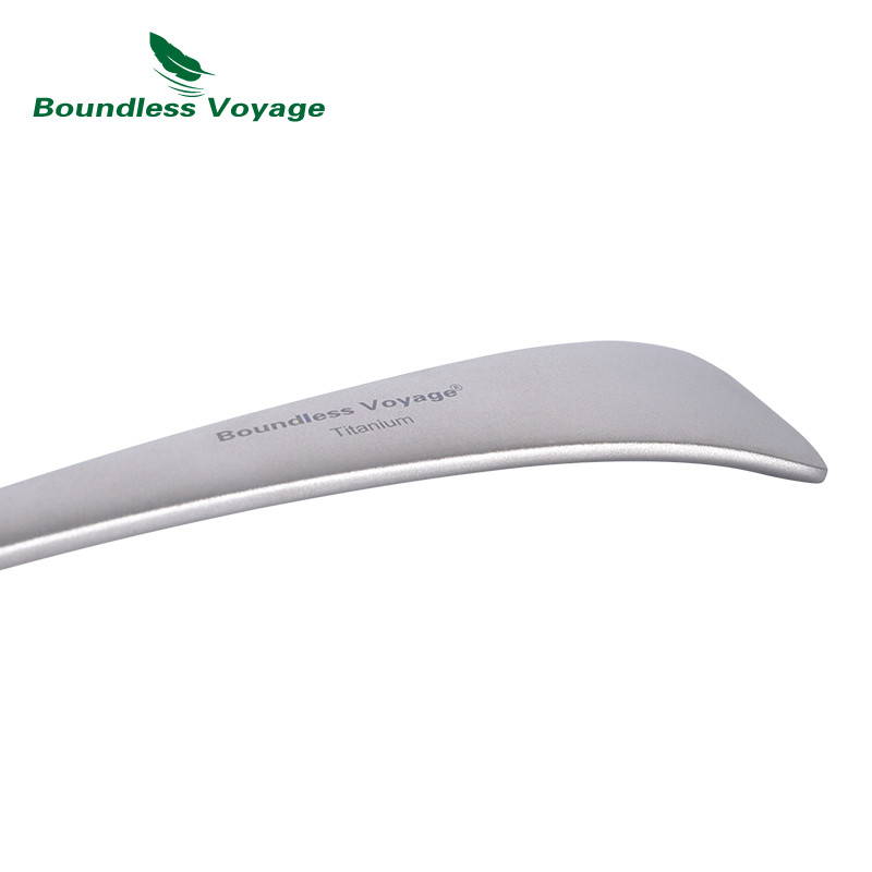 Boundless Voyage Titanium žlica za juhu Debljina kućanstva Duga drška Posuđe Lopatica duboke zdjelice Kuhinjski pribor